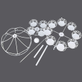 Miniatyrbilde 4 av 5: 2-lags 12-kopps Cupcake-stativ Holder Display Bryllupskakekopp Displaystativ