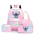 Pikkukuva 1 / 5: 3 kpl/setti Disney Lilo & Stitch -oppilaan reppu, värikäs reppu, jossa lounaslaukku, lapsille, teini-ikäisille, piirretty koululaukku, laadukas 3781646 3771644