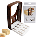 Miniatyrbillede 3 af 5: Foldbar Brødskæreskive Brødskærer Guide, Kompakt Sandwich Bagel Loaf Slicer & 4 Tykkelse Justerbar Plastik Husholdning Toast B91