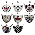 Miniatyrbillede 2 af 5: H Voksne Mænd Kvinder Vaskbar Genanvendelig Beskyttende Ansigtsmaske 3d Digital Print Sjov Anti Z14628