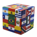 Miniatyrbilde 1 av 2: 3x3x3 Magisk kube med nasjonalflagg UV-trykk Verdensflagg Puslespillkube Globale jordkart Mark Magico Cubo 3x3 For barn