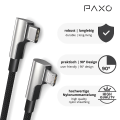 Miniatyrbillede 2 af 5: 0,3m OTG USB-forbindelseskabel, E-cykel Kiox, Yamaha, Micro USB til USB-C kabel (lader USB-C enheder), 90 graders vinkel stik, data C
