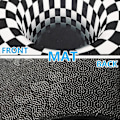 Pikkukuva 4 / 5: Optinen illuusiomatto 3d Stereo Checkered Vortex Optical Illusions Rug Hauska tunne putoamisesta Mustavalkoinen Liukumaton Ruudullinen Reikä