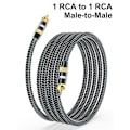 Pikkukuva 2 / 5: Subwoofer-kaapeli, RCA-RCA-äänikaapeli, 24K kullattu digitaalinen koaksiaalinen RCA-johto kotiteatteriin, HDTV:hen, DVD-soittimeen, kaiuttimeen, subwooferiin