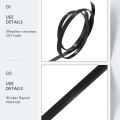 Miniatyrbilde 4 av 5: Flat Pe Rattan Plast Wicker For Stol Recliner Rattan Møbler Reparation (fire Linjer/sort/8 X 1.2m