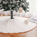 Miniatyrbilde 1 av 5: Julegull 120cm Snø Sequin Trespjør