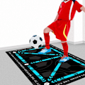 Miniatyrbild 1 av 5: Fotbollsträningsmatta med fotspår, Fotbollsträningsmatta för alla nivåer, Halksäker tyst utrustning för alla åldrar för att förbättra hastighet, styrka och koordination