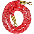 Miniatyrbillede 5 af 5: Guide Rope Barrier Rope Divider Queue Divider Rope For Guidance System Med Guld Krog 1,5m Rød