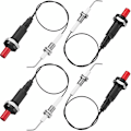 Miniatyrbillede 1 af 5: 4 stk. Propangas Piezo Push Igniter Kit med gevindskåret keramisk elektrode tændingsplugsledning 30 cm til gasgrill, pejs, varmeapparat, komfur