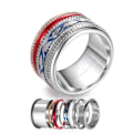 Miniatyrbild 1 av 5: Utbytbara kugghjul roterande ringar rostfritt stål ringkollektion tillbehör stapelbar inre ringband för kvinnor 65