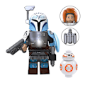 Miniatyrbillede 2 af 5: 8 stk./sæt Star Wars The Mandalorian Megafigurer Byggeklodser Legetøj Samlemodelfigurer Dukke Model