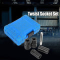Pikkukuva 3 / 5: Twist-liitäntähylsysarja, 5 osaa, lukituspyörän mutterin ja pultin irroitustyökalu, 17 mm, 19 mm, 21 mm, 22 mm hylsyavain