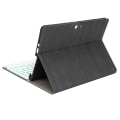 Pikkukuva 5 / 5: Microsoft Surface Go/Go 2/Go 3:lle kolmevärisellä taustavalaistuksella varustettu Bluetooth 5.0 -näppäimistö + puunsyinen PU-nahka
