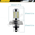 Pikkukuva 3 / 4: Moottoripyörän P45t R2 66smd LED-ajovalon lamppu korkea/matala säde skootterille mopedille valkoinen 6000k 6v 12v moottoripyörän etuvalolamppu