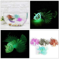 Miniatyrbilde 3 av 4: Kunstig Glødende Lionfish Lysende Falsk Fisk Akvarium Fiskedam Landskap Ornament Glød Simulering Dyr Dekorasjon (Blå)