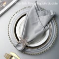 Miniatyrbillede 3 af 5: 8 Pak Servietringe, Rhinestone Servietringe Servietringe Til Bryllup, Strand