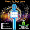 Miniatyrbild 5 av 5: Trådlös Bluetooth Karaoke Mikrofon, Multifunktionell Högtalare Med Färgglad LED-Ljus