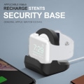 Miniatyrbillede 4 af 5: Opladningsdock Stand Oplader Cradle Holder Station Beslag Til Iwatch Ur. (sort)(1stk)