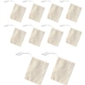Miniatyrbilde 1 av 5: Muslin-poser med snor, bomulls-muslin stoffposer, gjenbrukbare små nettposer, gjenbrukbare te- og krydderposer til matlaging, krydder, te, kaffe