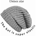 Miniatyrbillede 5 af 5: Strikhue til kvinder, afslappet beanie, gadetøj, chunky strik