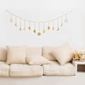 Pikkukuva 3 / 4: Kuun vaiheiden seinävaate Kultakuuhun Garland-koriste Boho-koti-sisustus Kiiltävä kuun riippuva