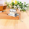 Miniatyrbillede 2 af 5: Te-infuser Te-si, Rustfrit Stål Te-brygger med Drypbakke Mesh Te-si Kæde Hængsel Mesh Te-kugle Velegnet til Te-tilbehør