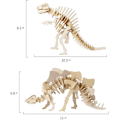 Miniatyrbillede 2 af 5: Dinosaur Puslespil i Træ med DIY Modeller Sæt Hjernepuslespil Legetøj 6 stk