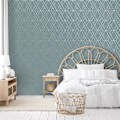 Pikkukuva 5 / 5: Fine Decor Miya Geo Teal Tapete FD43154