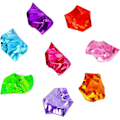 Miniatyrbillede 5 af 5: 180-190stk Premium flerfarvede falske knuste issten plastperler juveler akryl issten krystaller skat falske diamanter plast isterninger til børn
