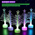 Miniatyrbillede 2 af 5: USB-drevet Multifarvet Bordlysende Fiberoptisk LED Juletræ LED Lys Glødende Lys til 5 TOMMER Mini 7 Farver med Topstjernelys Jul Jule