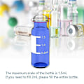 Miniatyrbild 4 av 5: 2 ml Autosampler-flaskor, 100-pack - HPLC-flaskor 9-425 klara flaskor med blå skruvlock, blå vita septum