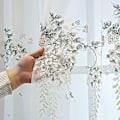 Miniatyrbild 1 av 5: 2022 Vita broderade blommiga tyllgardiner för vardagsrum, matsal, sovrum, genomskinliga fönstergardiner, färdiga köksgardiner, duschdörr