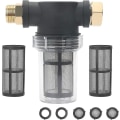 Miniatyrbillede 1 af 5: 3/4\" Havefilter til Højtryksrenser Sedimentfilter Vandfilter Vandfilter Med 2 X 100