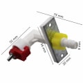 Miniatyrbild 5 av 5: 2 st L-formade Kanin Automatiska Vattenbehållare med Bolltyp Vattendispenser