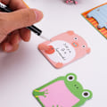 Miniatyrbild 4 av 5: Söta självhäftande lappar, tecknade självhäftande lappar Markörer Flaggor Djurform Självhäftande enkla post-it-lappar Memoblock Elever Hemmakontor Rumskamrater Gåvor Flik Supp