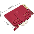 Miniatyrbild 4 av 5: Dam RFID Mini Mjukt Läder Bifold Plånbok Med ID-Fönster Kortficka Myntväska