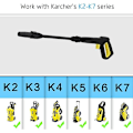 Miniatyrbillede 2 af 4: Udskiftningspistol og sprøjtespyd til Karcher K2 K3 K4 K5 K6 K7 højtryksrenser, Quick Connect vandstrålepistol til Krcher K2 K7-serien