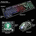 Miniatyrbilde 4 av 5: Tastatur- og musesett for PS4 PC Bærbar PC