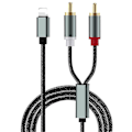 Miniatyrbillede 1 af 5: Lightning til RCA-kabel, lydaux-adapter, stereo Y-splitter-adapter til udvalgte iPhone, iPad til strømforstærker