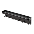Miniatyrbillede 2 af 5: Nøgleholder / Organizer - Sort Nøgleholder Med Hylde, Selvklæbende Tastatur Opbevaring, Væghængt Organizer