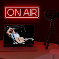 Miniatyrbillede 2 af 5: On Air Skilt - Live On Air Neon Skilt Til Twitch, Tiktok, Youtube Streamere/gamere - Live Streaming/optagelse Lys Skilt - Rød