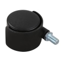 Miniatyrbillede 3 af 4: Plastik Svinghjul med 8mm Skruetap, 1.5 tommer Diameter Hjul, 4 stk. Sort