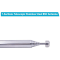 Miniatyrbilde 5 av 5: () BNC Radioantenne med BNC Hannkontakt Adapter Teleskopisk Rustfritt Stål HF VHF UHF BNC