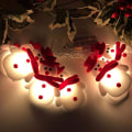 Miniatyrbillede 2 af 5: Jule LED-lyskæder Snemand Juletræ Feriefest Hjem Have Udendørs Dekorative Lampe (A)