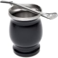 Miniatyrbild 1 av 4: Dubbelväggig Mate-tesats Kaffe Vatten Mate-tekopp Med Sked