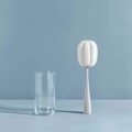 Miniatyrbilde 4 av 5: 2 stk. Lange Håndtak Svamp Rengjøringsbørste Flaske Glasskopp Vask Kjøkken Rengjøringsverktøy, Grå + Rosa