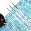 Miniatyrbild 4 av 5: Kristallnagelkonstborstar set med 3 storlekar Akryl Miniatyrnagelkonstborstar Tunna Linerpennor för DIY Nagelkonst Fint Detaljering Konstmålning