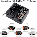 Miniatyrbilde 3 av 5: LCS36 LCS40 Batterilader for Black and Decke 36V 40V Max Lithium- Batteri LBXR36 LBX36 LBXR2036