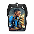 Miniatyrbillede 1 af 2: fodboldstjerne Skole taske Grundskole elev Rygsæk Kylian Mbappé 40cm A 40cm