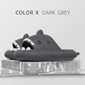 Miniatyrbild 3 av 5: Cartoon Shark Flip Flops, halkfria tjocka sulor strand Flip Flops, snabbtorkande roliga pool sandaler distant mountain ash 36/37